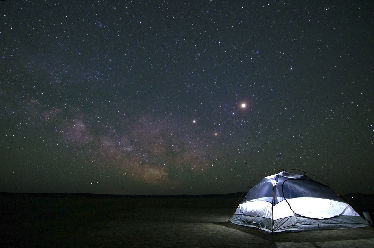 camping, constellation, cosmos