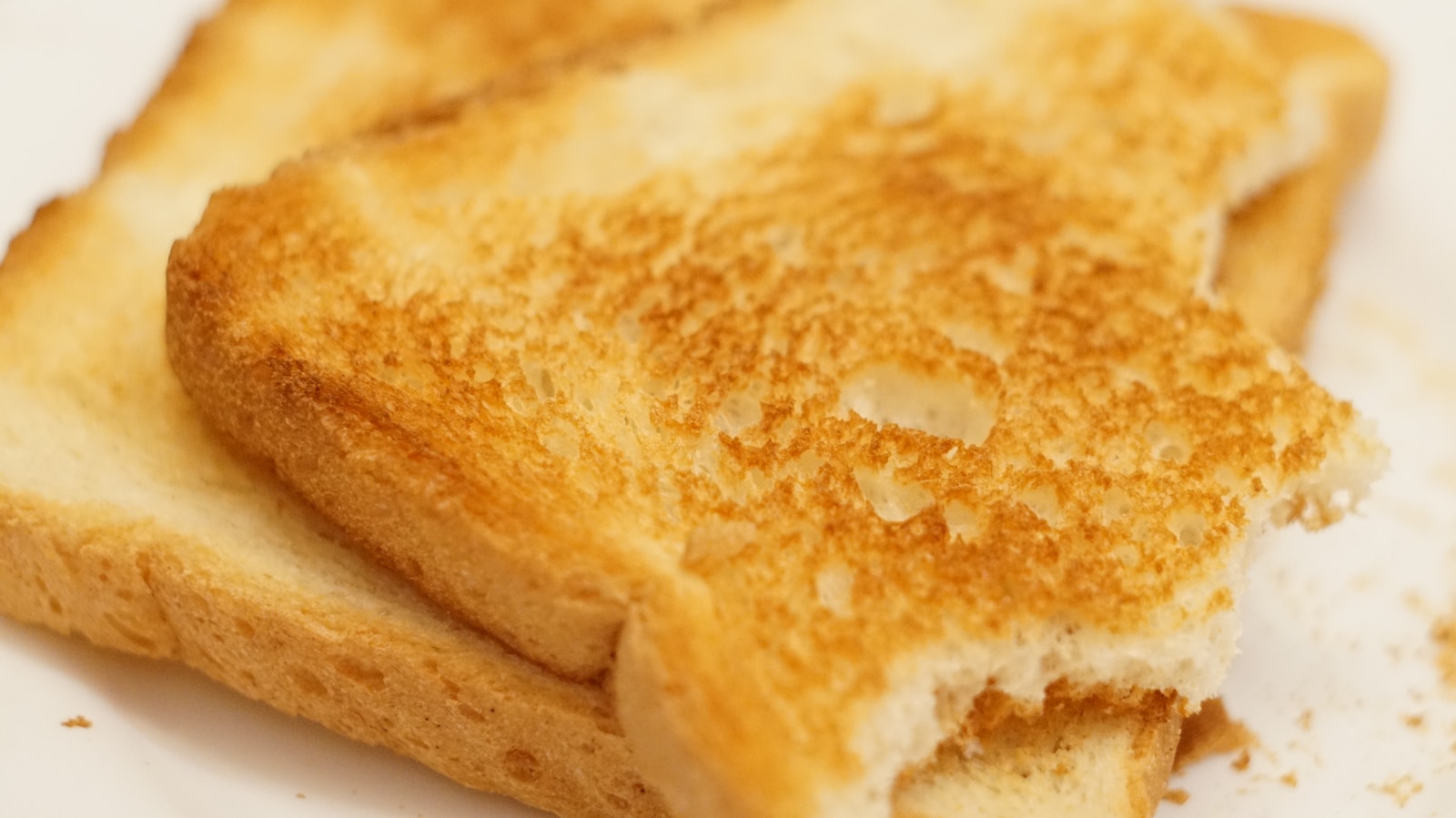 a close up of a toasted sandwich on a plate
